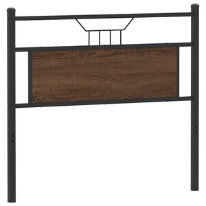 vidaXL Tête de lit chêne marron 107 cm bois d'ingénierie et acier