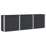 vidaXL Jardinière surélevée Noir 300 x 50 x 91 cm WPC et Aluminium