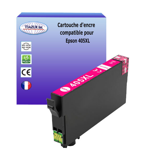 T3AZUR - Cartouche compatible avec Epson 405XL Magenta pour Epson WorkForce WF-7840DTWf  WF-7310DTW  WF-7830DTW