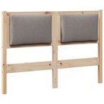 vidaXL Tête de lit Autre Marron 135 cm Bois massif en pin