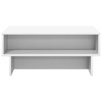 vidaXL Table basse Blanc 80 x 46 x 35 cm Bois d'ingénierie