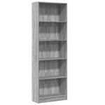 vidaXL Bibliothèque sonoma gris 60x24x176 cm bois d'ingénierie
