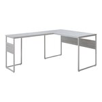 Bureau table poste de travail 166 x 120 x 75 cm gris clair 03_0009057