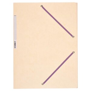 Chemise Carte Lustée 24 x 32 cm à rabats avec élastique et étiquette de dos Ivoire COUTAL