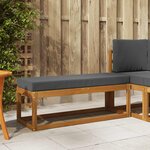 vidaXL Banc de jardin Naturel et Anthracite 115 x 43 x 45 cm