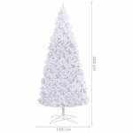vidaXL Arbre de Noël artificiel pré-éclairé et boules 400 cm blanc
