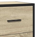 vidaXL Buffet chêne sonoma 68x35x76 cm bois d'ingénierie et métal