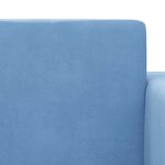 vidaXL Canapé-lit pour enfants Bleu Peluche douce