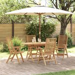 vidaXL Ensemble de salle à manger pour jardin 5 Pièces Marron