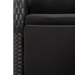 vidaXL Ensemble à manger de jardin 9Pièces coussins noir résine tressée