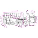 vidaXL Ensemble de canapés d'extérieur 7 Pièces Blanc et Beige