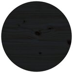 vidaXL Table basse Noir Ø 55x60 cm Bois massif de pin