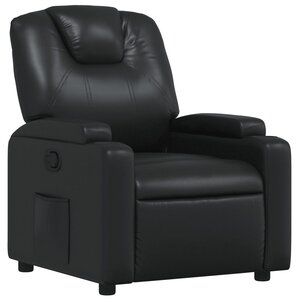 vidaXL Fauteuil inclinable Noir Similicuir
