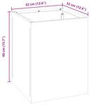 vidaXL Cache-pot de jardin Argenté 50 x 32 x 40 cm Acier galvanisé