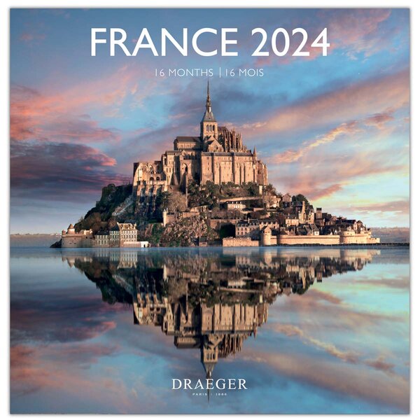 Grand calendrier mural 29x29  cm - 2024 - France - Draeger