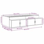 vidaXL Cadre de lit de rangement Gris béton 75x190 cm