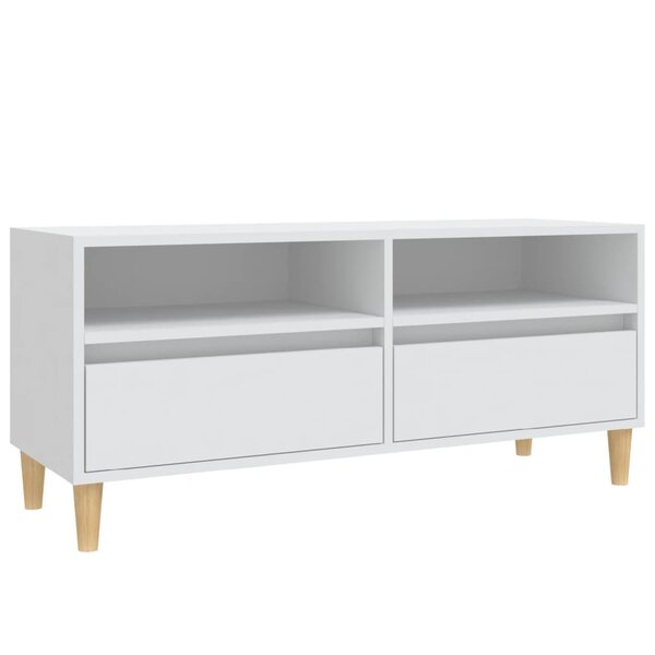 vidaXL Meuble TV blanc 100x34 5x44 5 cm bois d'ingénierie