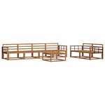 vidaXL Ensemble de canapés d'extérieur 7 Pièces Naturel