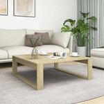 vidaXL Table basse Chêne sonoma 100x100x35 cm Bois d'ingénierie