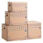 Caisse de déménagement montage manuel fellowes – taille m - lot de 10 - bankers box