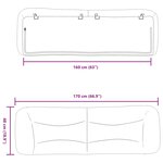 vidaXL Coussin de tête de lit blanc 160 cm similicuir