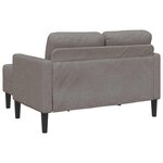 vidaXL Canapé 2 places avec méridienne en L taupe 125 cm tissu