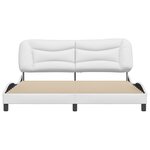 vidaXL Cadre de lit sans matelas Hvar blanc 180x200 cm similicuir