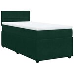 vidaXL Sommier à lattes de lit avec matelas Vert foncé 90x190 cm