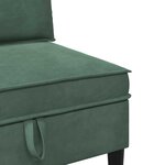 vidaXL Canapé moyen avec rangement Vert Mer Velours