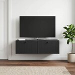 vidaXL Meuble TV mural Noir 98 x 41 x 30 cm Bois d'ingénierie