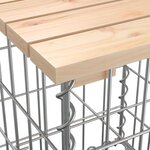 vidaXL Banc de jardin design gabion 122x71x65 5 cm bois massif de pin