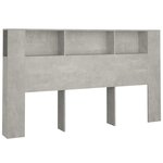 vidaXL Armoire de tête de lit Gris béton 180x18 5x104 5 cm