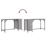 Bureau table poste de travail meuble d'ordinateur informatique étude d'ordinateur sonoma 131 x 48 x 75 cm bois d’ingénierie gris 02_0023763