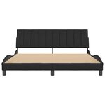 vidaXL Cadre de lit sans matelas Hanko noir 180x200 cm velours