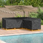 vidaXL Housse pour meubles Noir 235 x 235 x 85 cm Tissu Oxford 420D