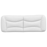 vidaXL Coussin de tête de lit Hvar blanc 140 cm similicuir