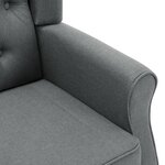 vidaXL Fauteuil de massage avec repose-pied Gris clair Tissu