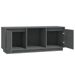 vidaXL Meuble TV Gris 110 5x35x44 cm Bois de pin massif