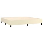 vidaXL Sommier à lattes de lit avec matelas Crème 200x200cm Similicuir