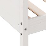 vidaXL Lit de jour Blanc 75x190 cm Bois de pin massif