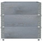 vidaXL Jardinière gris 80x60 cm bois massif de pin