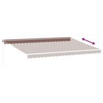 vidaXL Auvent manuel rétractable marron 500x300 cm