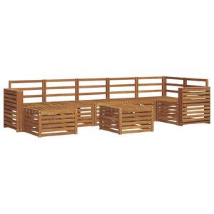 vidaXL Ensemble de canapés d'extérieur 8 Pièces Naturel