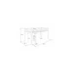 Lit mezzanine gris avec echelle 90 x 200 cm