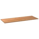 vidaXL Dessus de bureau marron clair bois chêne massif rectangulaire