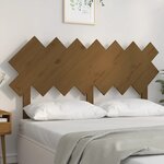 vidaXL Tête de lit Marron miel 151 5x3x81 cm Bois massif de pin