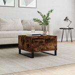 vidaXL Table basse chêne fumé 55x55x36 5 cm bois d'ingénierie