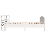 vidaXL Cadre de lit sans matelas blanc 90x200 cm bois de pin massif