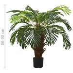 vidaXL Palmier Cycas artificiel avec pot 90 cm Vert