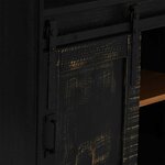 vidaXL Armoire à vin HALDEN casiers à vin porte coulissante noir pin